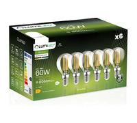ampoules LED E14 boule P45 7W = 60W 806lm 4000K neutre à filament 360° LUMILED