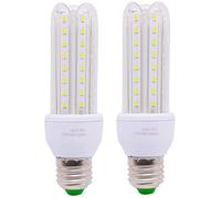 Ampoules LED E27 Blanc froid 6000K, 9W 800LM Ampoule Economie Energie verre métal, E27 Culot à Vis, Ampoules LED intérieur lumière pour l’éclairage domestique, SMD 2835 U Non-dimmable (2 pièces)