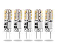 Ampoules LED G4 12V AC/DC Blanc Chaud 3000K 120LM,2 W,15-20W Halogène G4 Capsule de Remplacement (5 pcs)