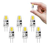 Ampoules LED G4 blanc froid 6000K AC/DC 12V 1.2W remplaçant les ampoules halogènes 15w,ampoule à économie d'énergie G4 Led à culot à broches,pour cuisine hotte aspirante,salle à manger(Lot de 6)