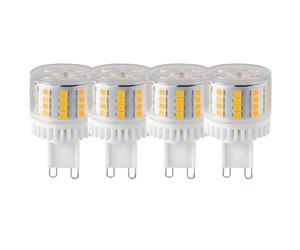 Ampoules LED G9 5W No Dimmable,5W Ampoules LED équivalent aux ampoules halogènes de 50W,500lm,Blanc Chaud 3000K,AC 220-240V,Pour plafonniers, Downlight, lustres,Lot de 4