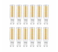 Ampoules LED G9 Bipin Capsule, 12W (Équivalent 120W Halogène), Faisceau 360°, Sans scintillement, 1200LM, IRC≥80, Intérieur, Non dimmable
