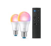 Ampoules Led smart RGB A60 Philips Wiz E27 attachement 2x8.5W 2200-6500K 2pcs