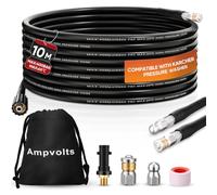 Ampvolts Déboucheur Canalisation Haute Pression 10 m, 400 bar/5800 PSI | Avec adaptateur standard compatible avec Karcher K2 K3 K4 K5 K6 K7, pour nettoyer canalisations, tuyaux et évacuations