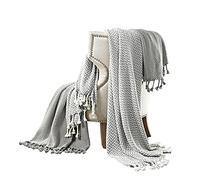 Amrapur Overseas Modern Threads Lot de 2 couvertures Monaco 100% Coton (Gris)