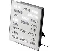 AMS - 1242 - Horloge murale, horloge de table - Quartz - Horloge parlante - 20x20cm
