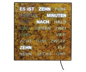 AMS - 1243 - Horloge murale, horloge de table - Quartz - Horloge parlante - 28x28cm