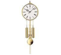 AMS 348 Horloge murale avec pendule mécanique dorée Frontreif en laiton Pendule