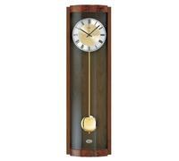AMS 5087/1 Horloge murale radiofréquence avec pendule en bois couleur noyer Horloge à pendule