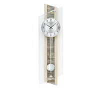 AMS 5224 Horloge murale radiofréquence avec pendule bois optique Sonoma Pendule verre