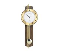 AMS 5266/1 Horloge murale radiofréquence avec pendule Bois noyer plaqué Horloge à pendule