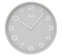 AMS 5521 Horloge murale radio analogique bois gris