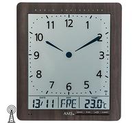 AMS Horloge Murale Moderne avec Mouvement Radio-commandé, Pendule, Fonctionnement à Batterie 24cm- 5893