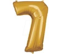 AMSC BALLON 7 GO - Ballon de feuille AMSCAN numéro 7 or