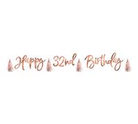 Amscan 120603 Kit bannière lettres or rose