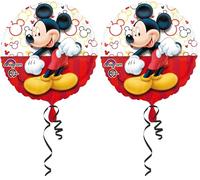 Amscan 3064501 - Ballon standard Mickey Mouse, diamètre 43 cm, ballon hélium, anniversaire, décoration (Lot de 2)