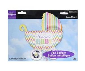 Amscan 3158801 28 x 78,7 cm Bébé Lumineux Le Carrosse de Super Forme Ballon en Aluminium (XL) G