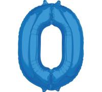 amscan® 3662501 Ballon en plastique XL chiffre 0 - bleu
