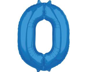 amscan® 3662501 Ballon en plastique XL chiffre 0 - bleu