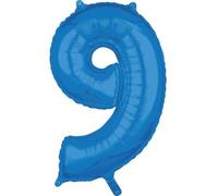 amscan® 3663401 Ballon en plastique XL chiffre 9 - bleu