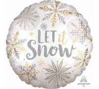 amscan® 3860101 Ballon de baudruche Shining Let it Snow - Ø 45 cm