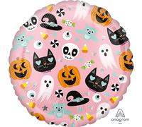 amscan 3999375 Ballon gonflable avec icônes d'Halloween S40 Multicolore Taille L 43 cm