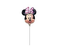 Amscan 4101002 Mini ballon à hélium en aluminium pour fête d'anniversaire Motif Minnie Mouse Multicolore