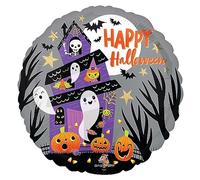 amscan 4481575 Ballon en aluminium standard Halloween Maison hantée S40 Emballé 43 cm Multicolore