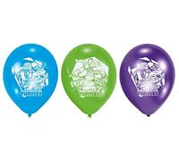 Amscan - 450302-6 Ballons Latex Tortues Ninja 23 cm/9''