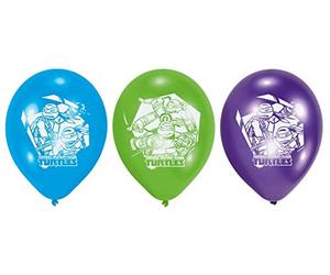 Amscan - 450302-6 Ballons Latex Tortues Ninja 23 cm/9''