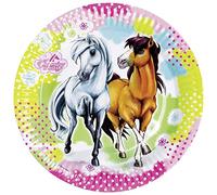 Amscan - 552341-8 Assiettes Chevaux 2 Diamètre - 23 cm
