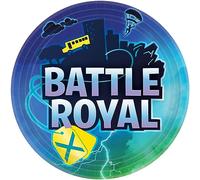 amscan 552412-66 Lot de 8 Assiettes Battle Royal Rond Papier 23 cm