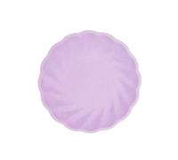 amscan - 6 Assiettes ronde, 18,8 cm, violet pastel, Vaisselle de fête en matières premières Rapidement renouvelables, pour Les Anniversaires, Les barbecues, Les jubilés, etc.