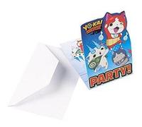 AMSCAN - 8 Cartes invitation + Enveloppes YO-KAI WATCH G