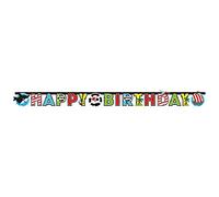 Amscan 9902126 - Lettre Bannière Pirate Papier Décoration Anniversaire Enfants - 180 x 15 cm