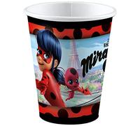 amscan 9902874 Miraculous Lot de 8 gobelets en Papier, capacité 250 ML, Vaisselle de fête, 1 pièce