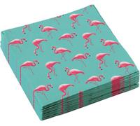 Amscan 9903328 Lot de 20 serviettes de table Motif flamant rose Paradise 33 x 33 cm