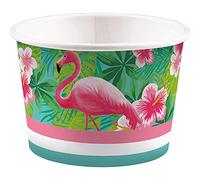 amscan 9903330 - Lot de 8 gobelets à Glace jetables Flamingo Paradise 270 ML