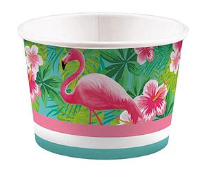 amscan 9903330 - Lot de 8 gobelets à Glace jetables Flamingo Paradise 270 ML