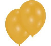 amscan 9904909 Lot de 10 Ballons en Latex Doré métallisé