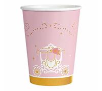 amscan 9906313-66 - Lot de 8 gobelets en papier pour fête d'anniversaire Princesse pour une journée