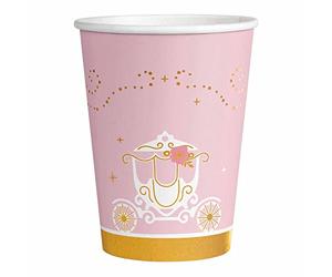 amscan 9906313-66 - Lot de 8 gobelets en papier pour fête d'anniversaire Princesse pour une journée