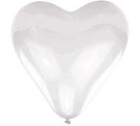 Amscan 9908418 Lot de 10 ballons Love en latex 40,6 cm Cœurs blancs pour mariage, Saint-Valentin, demande en mariage