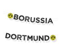 amscan 9908532 Guirlande de fête BVB en Carton avec Inscription Borussia Dortmund 180 cm, 10263814, Noir/Jaune