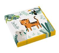 Amscan Serviettes de table Safari (9909348) – Lot de 16 33 x 33 cm Multicolore