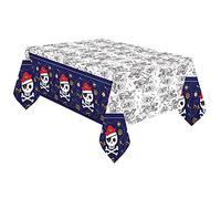 amscan 9909914 Nappe en Papier Pirate 120 x 180 cm, Carte au trésor à colorier, décoration de Table, Anniversaire d'enfant, fête à thème