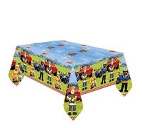 amscan 9912961 - Nappe Sam Pompier 120 x 180 cm en Papier, Anniversaire d'enfant, décoration d'anniversaire