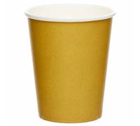amscan 9915403-214-66 - Gobelets en Papier recyclables dorés - Lot de 8, Doré