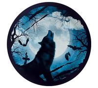 Amscan 9916706-66 - Halloween Round Paper Plates Haunted Forest 23 cm - 8 Pack