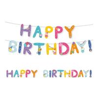 Amscan 9918344 - Peppa Pig Kids Happy Birthday Lettre Bannière Décoration de fête - 3,2 m